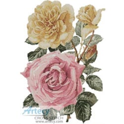 Yellow and Pink Roses Bookmark
