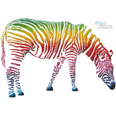 Zebra with Colourful Stripes (Karen Arnold)