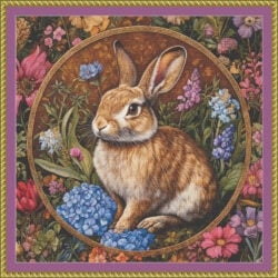 Art Nouveau Rabbit - (Chinchilla Prints)