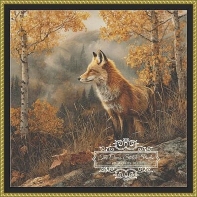 FallFox-600x600-v7.2-FRAMED Fall Fox - (Nature Friends Gallery)