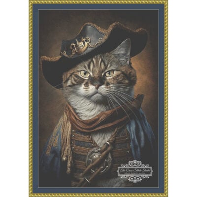 PirateCat-450x665-v7.1-FRAMED Pirate Cat - (Scaliger)