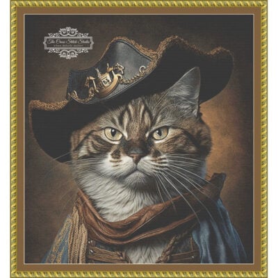 PirateCat(Crop)-450x490-v7.1-FRAMED Pirate Cat Crop) - (Scaliger)