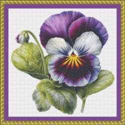 PurplePansy-350x350-v7.2-FRAMED Purple Pansy - (Unique Art Factory)