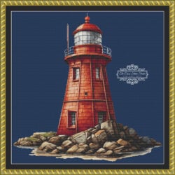 RedBrickLighthouse-375x375-v7.2-FRAMED Red Brick Lighthouse - (Anna Baldina)