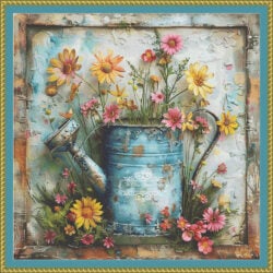 Watering Can Wildflowers - (Svetlana)