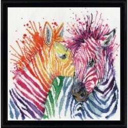 Colourful Zebras Counted Cross Stitch Kit