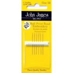 John James Ball Point Bead Embroidery needles (size 10)