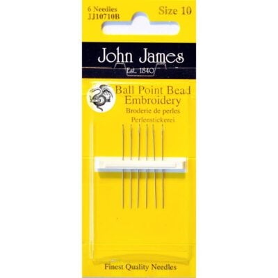 John James Ball Point Bead Embroidery needles (size 10)