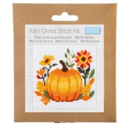 Counted Cross Stitch Kit: Mini: Pumpkin