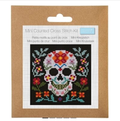 GCS262 Counted Cross Stitch Kit: Mini: Sugar Skull