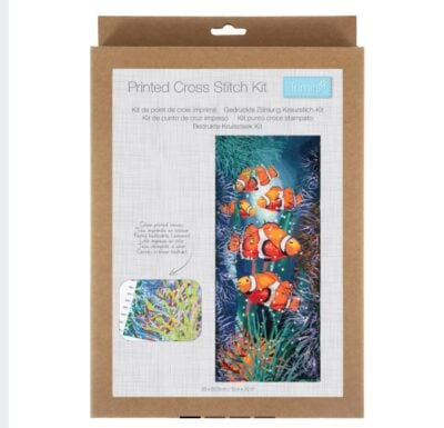 PRINTED Cross Stitch Kit : Fishes