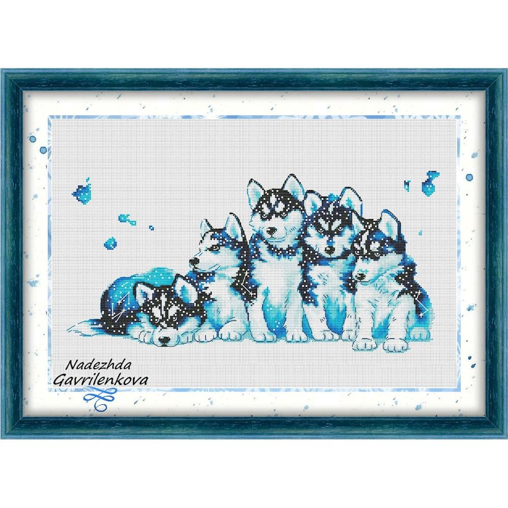 Star Huskys (Nadezhda Gavrilenkova) (Ready to ship kit, PDF included)