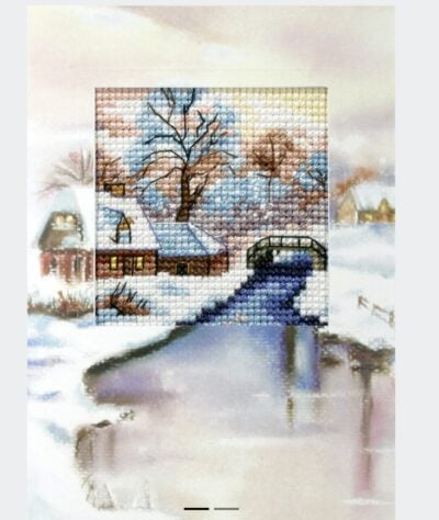Cross Stitch Kit: Greetings Card: Winter River
