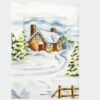 Cross Stitch Kit: Greetings Card: House in Winter