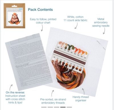 gcs251-a Counted Cross Stitch Kit: Mini: Capybara