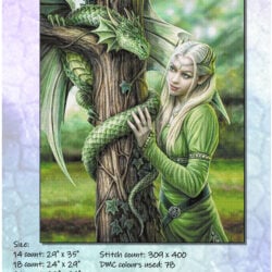 Kindred Spirits (Anne Stokes/PFC) - 25 count EC ready-to-ship kit (PDF chart included)